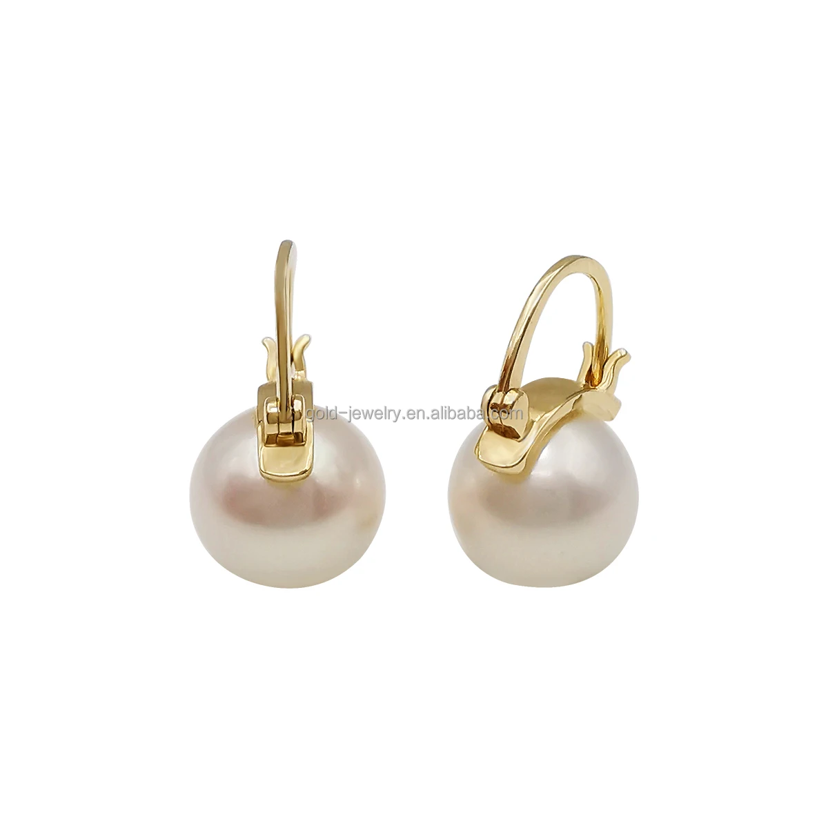 

New Arrival 14K Gold Jewelry Solid Yellow Gold Pearl Earring Cute Style Fine Jewelry For Women