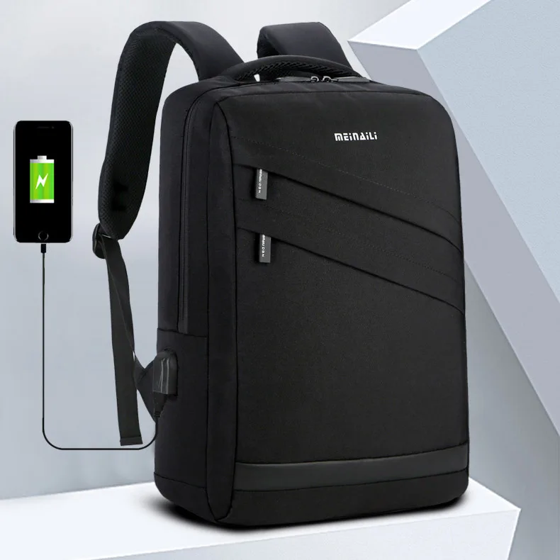 

2021 New Waterproof Oxford Cloth College Student Bag Multi-functional Casual Usb Men's Computer Backpack