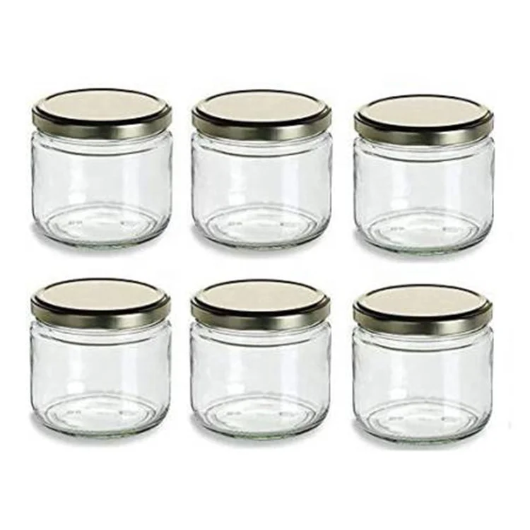 

Factory Supply 350ML Airtight Wide Food Storage Canister Empty Chili Sauce Coconut Oil Glass Bottle With Sealing Top Lid