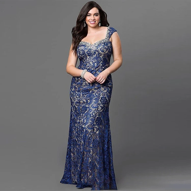 

New Fashion Women V-neck Sleeveless Slip Long Dress Lace Hollow Out Party Evening Dress