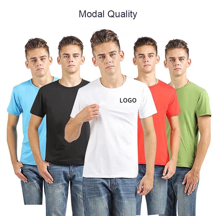 

Custom Low MOQ Design Gym Combed Ring-Spun Hanes Modal Performance Sports White Men's T-Shirts, Customized color