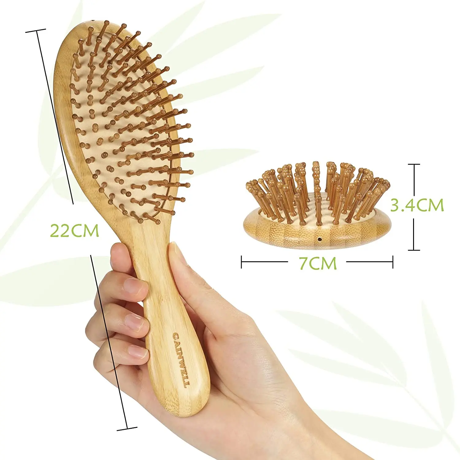 

Zelkova Paddle Hair Brush Zelkova Bristles Detangling Hairbrush for Massaging Scalp, Natural color