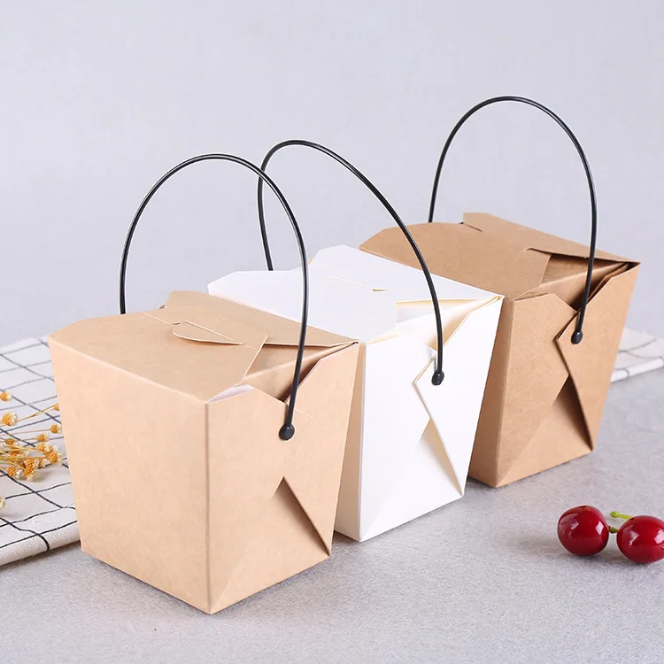 

Wholesale Disposable Fast Food Carton Fried Chicken Bento Takeaway Packing Box Salad Oil-proof Food Kraft Paper Lunch Box L506