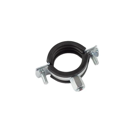 
GALVANIZED STEEL PIPE CLAMP CLIP WITH EPDM RUBBER 