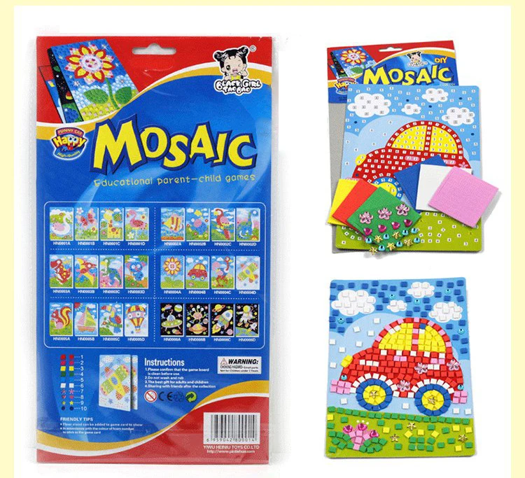 Kids Mosaic Craft Stickers Kits For Kids Mosaics Buy Kids Mosaic