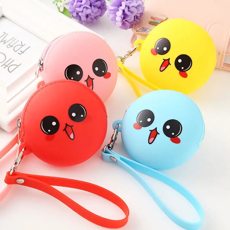 

Simple mini cute jelly color coin purse chain silicone coin purse waterproof silicone wallet