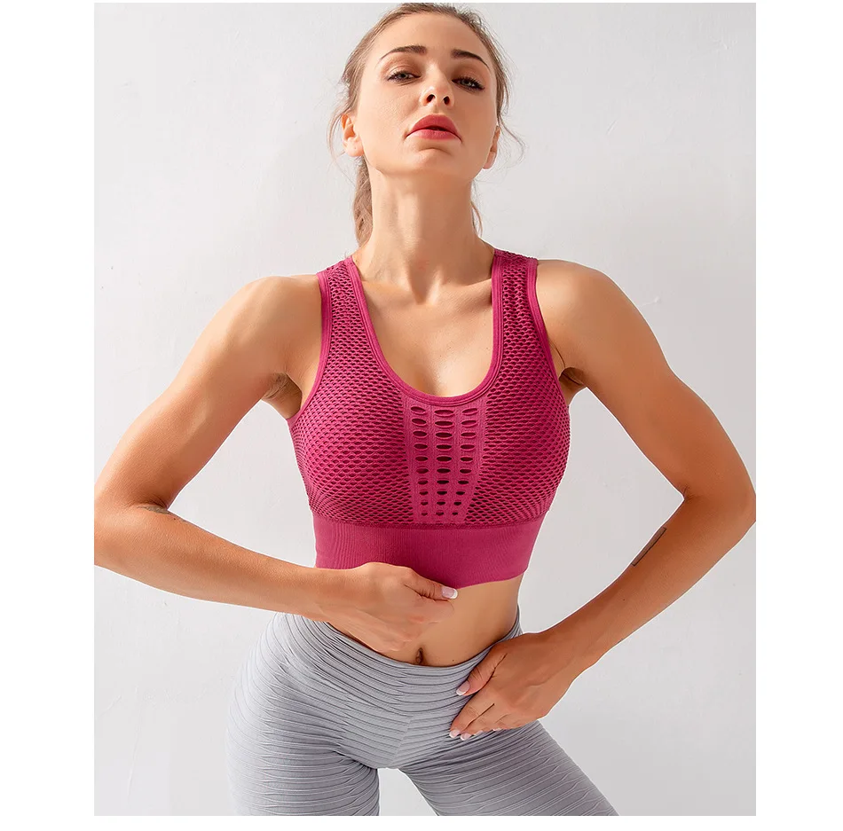 

Top quality sportswear women's fitness yoga wear private label sports bras, 6 colors