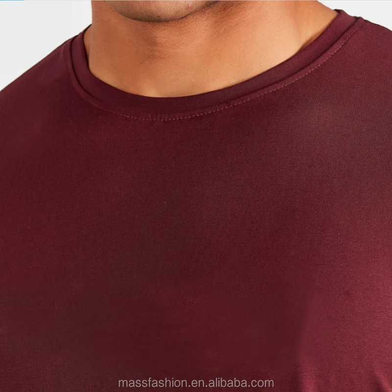 High Quality 95% Cotton 5% Elastane Tee Basic Blank Plain Mens Stretch Slim Fit T Shirt