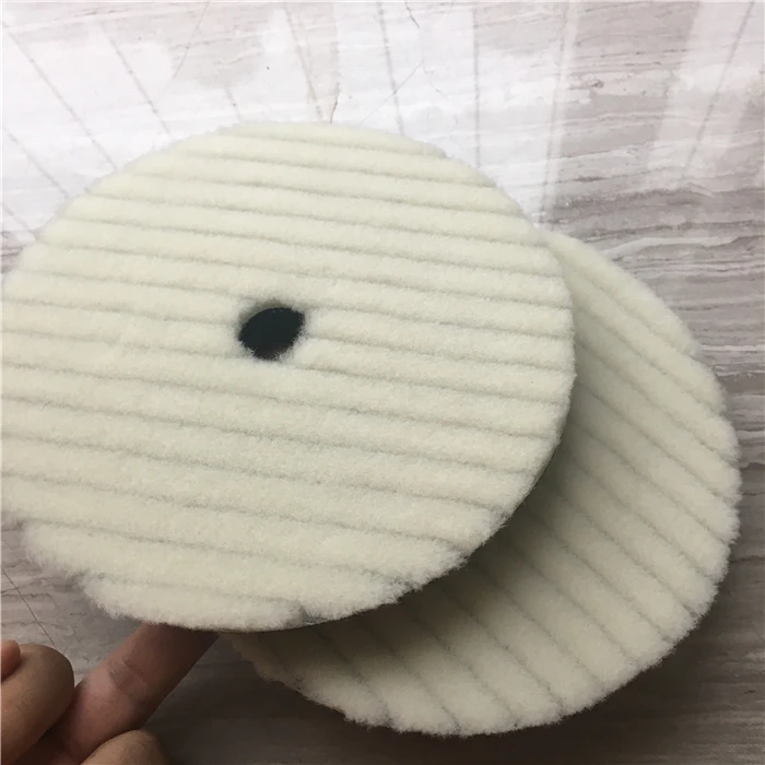 

100% wool high performance single side sheep skin wool buffing pad