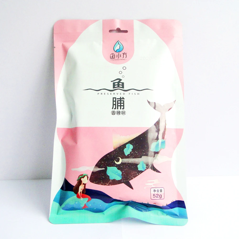 
Free tasting FUJIAN MINWELL Open bag instant delicious snack spicy flavor dried fish slice 