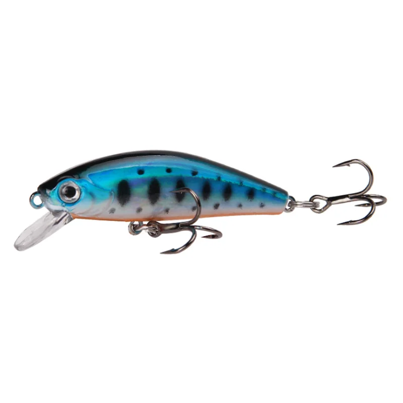 

6Colors 5.5CM/6.7G Artificial Minnow Trembling Sinking Plastic Hard Bait With Treble Hook Bionic Bait Sea Fishing Lures