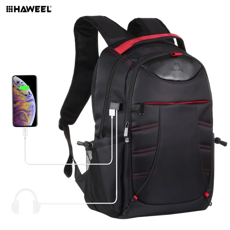 

Manufacturer Original HAWEEL Foldable Removable Outdoor Portable Anti-theft Design Backpack Bag Dual Shoulders Laptop Backpack, Black