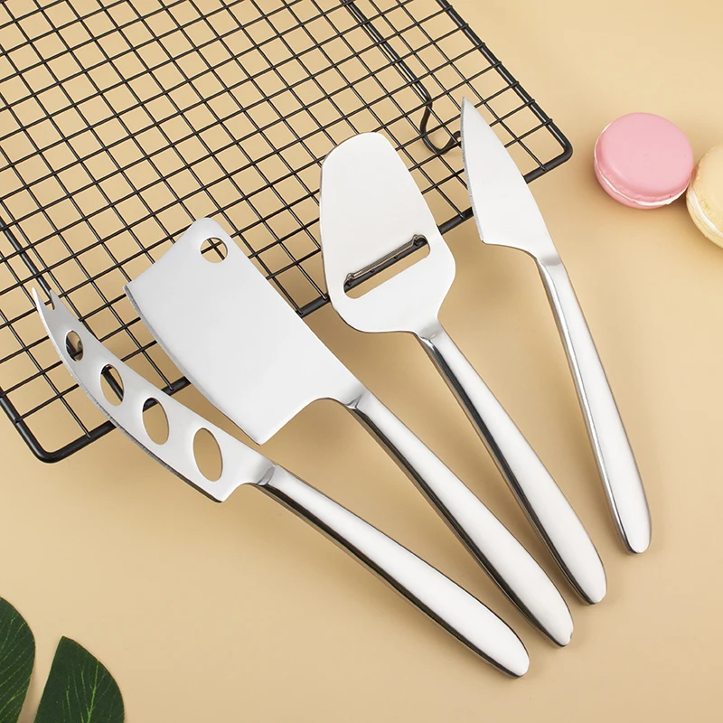 

Wholesale Kitchen Stainless Steel Metal Cheese Tools Butter Pizza Cheese Slicer Cutter Cheese Knife Set