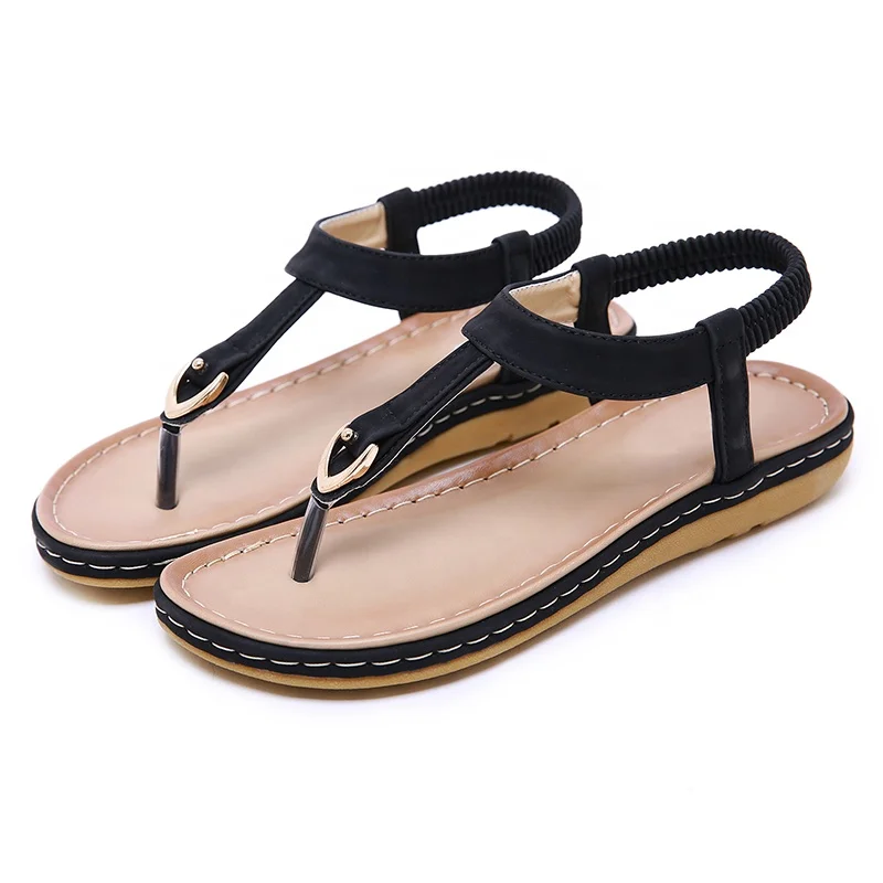 

2019 Fashion Custom Soft Sole Comfortable Summer Women Femme Flats Sandals, As the customer's request