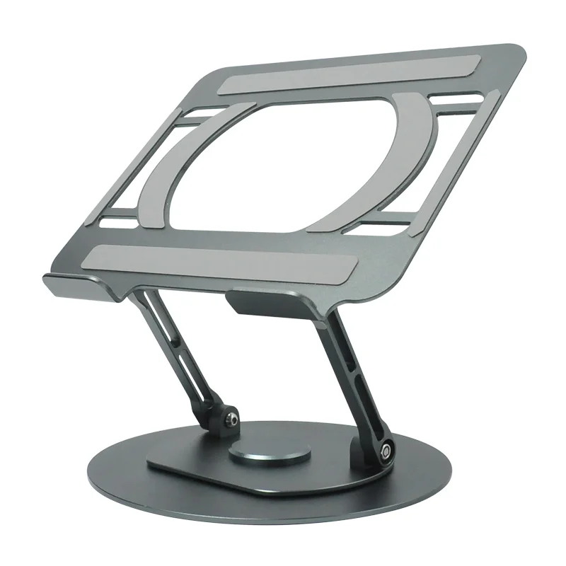 

Original Factory 360 Rotate Aluminum Alloy Laptop Holder Foldable Adjustable Laptop Stand with Rotating Base