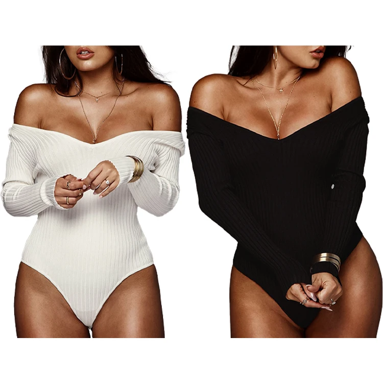 

Wholesale Sexy Women'S Shaping Underwear Button Short Sleeve Solid Color Knit Bodysuit For Women