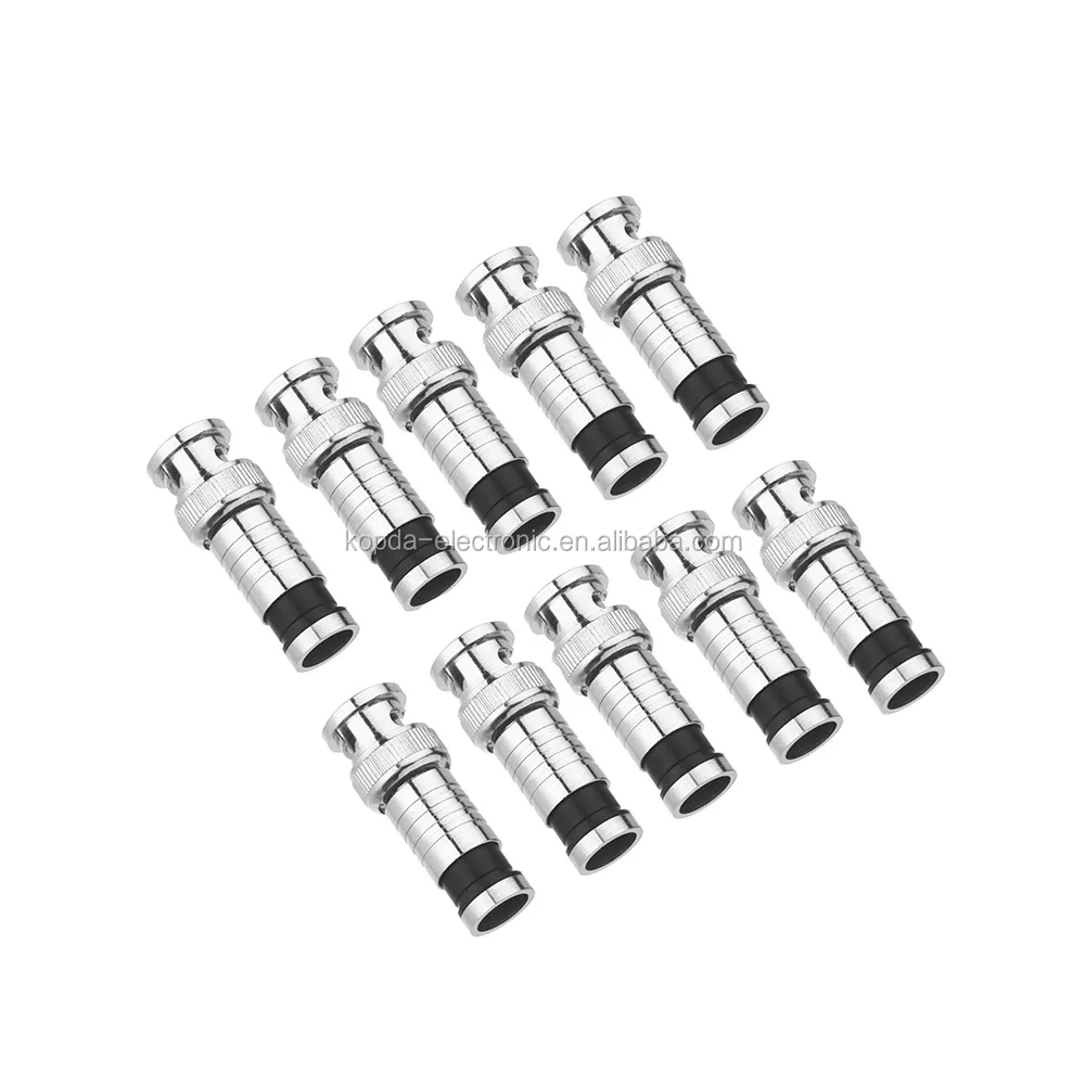 Bnc Connector Male Compression Coax Cctv Cable Connectors Bnc