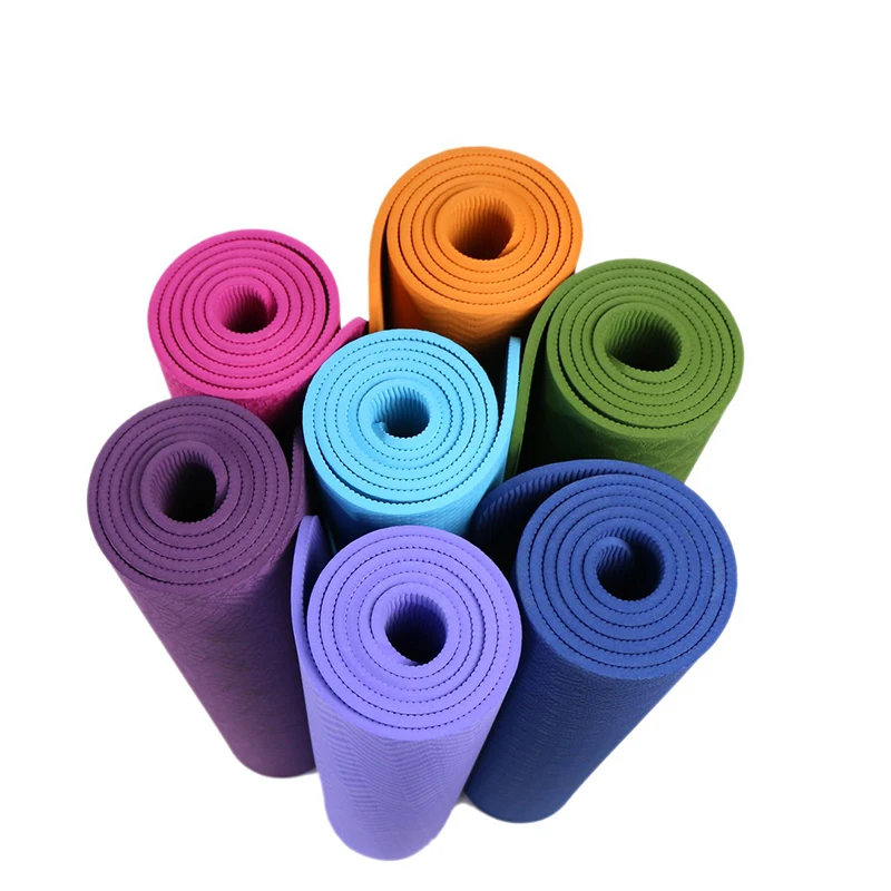 

2021 BOHANSON 72"x24" Extra Thick 1/4" Eco Friendly TPE Non Slip Yoga Mat, Green/blue/black/purple/pink