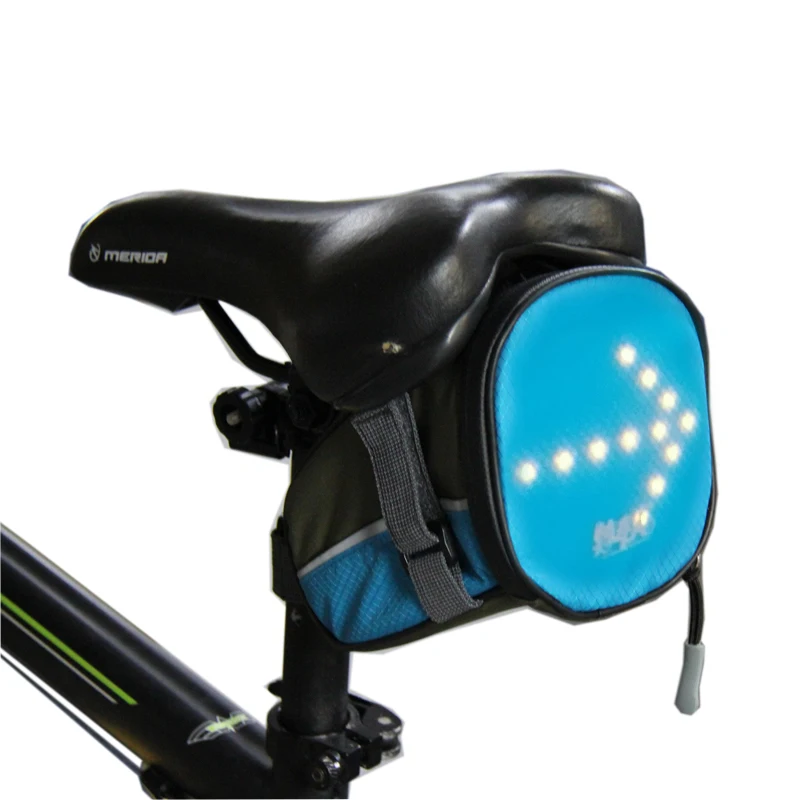 

Factory Waterproof Cell Phone Storage Bag Bicycle LED Turn Signal Bike Saddle Bag, Green, blue, oem