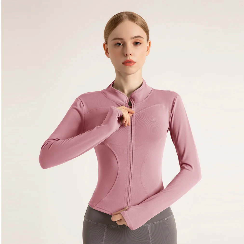 

New Women's Fall and Winter Cardigan Front Zipper Casual Running Quick Dry Sports Tops Sports Yoga Jacket