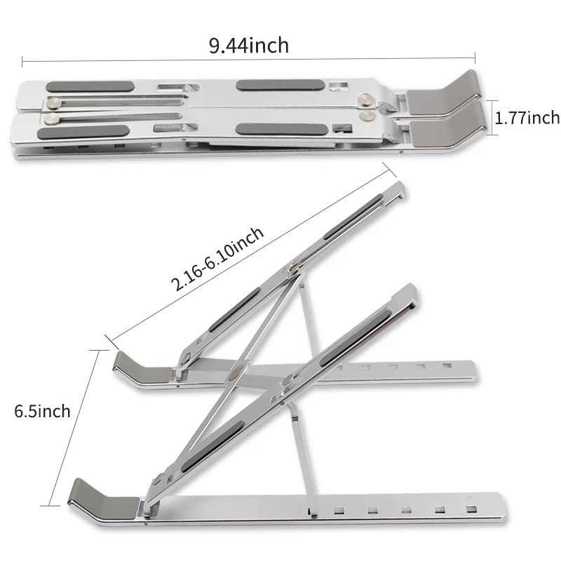 

2020 New Stable Aluminum Alloy Laptop Stand Portable Adjustable Tablet Holder Folding Laptop Stand