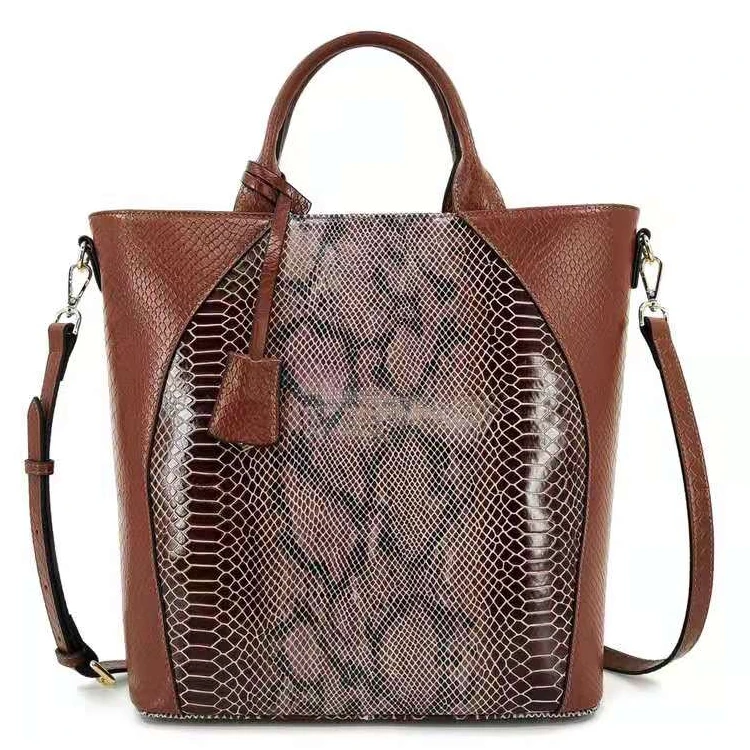 

2021 New Coming Unique Snake Skin Genuine Leather Handbag for Women Design Only Shoulder Bag Elegant Mature Sling Bag