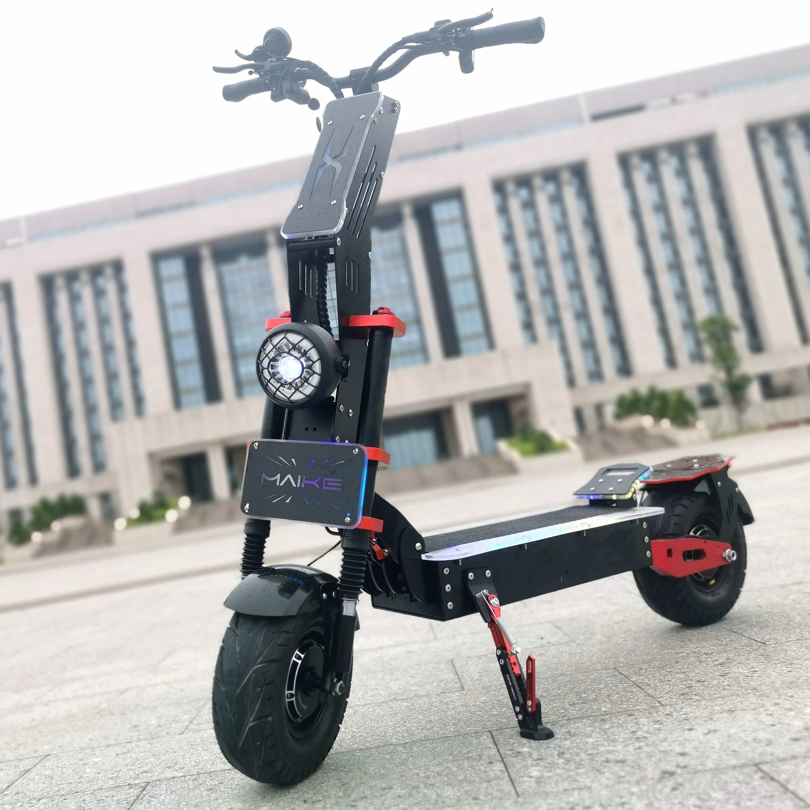 

Maike MKX new arrival powerful fat tire e scooter dual motor 35ah 8000w 4000w*2 long range Foldable electric scooter for adult