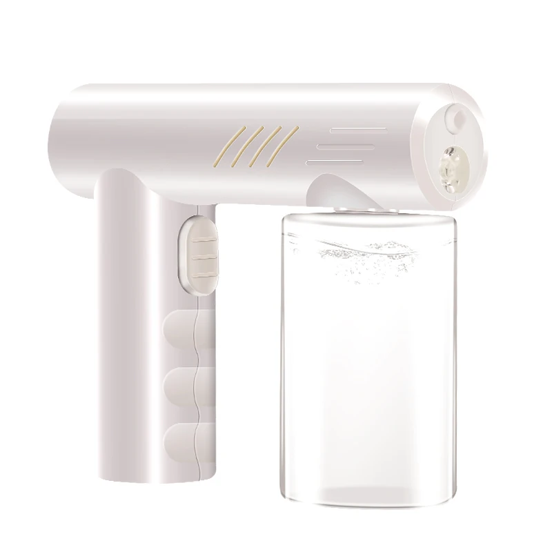 

High Quality Portable Mini Atomized Disinfection Gun Wireless Nano Spray Gun New Type For Home Car fogging Sprayer Machine, White