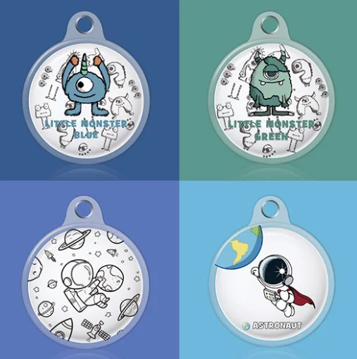 

Clear for AirTag Case Cover Anti Lost Little Monster Inc University Astronaut Cartoon Key chain GPS Tracker Finder Holder
