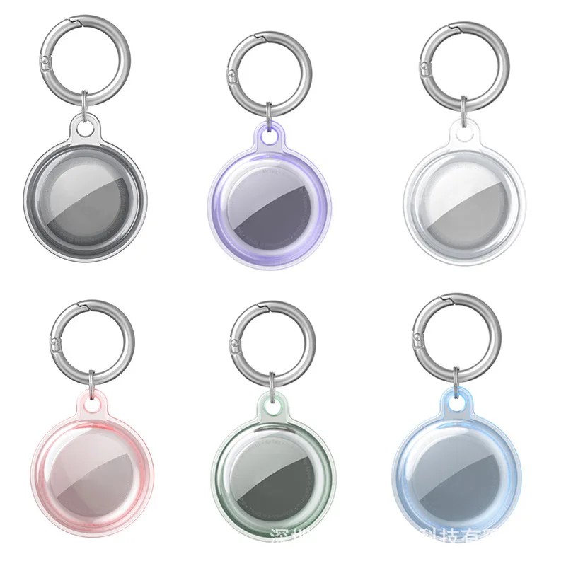 

First Layer Cowhide Handmade Oil Edge Silicone Smart Wireless Tracker Phone Keychain, Multiple colors