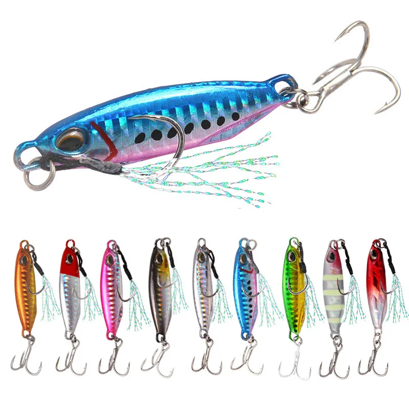 

Metal Fishing lure 16G 32G metal slow Jigging lure For Sea Fishing and Freshwater Fishing, Lassereffect 4colors