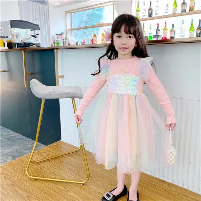 

New arrival beautiful lace factory cheap party girls dresses kids, Mix colors