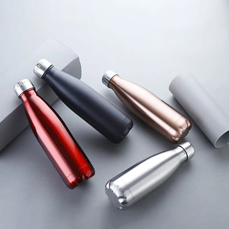 

Recycled stainless steel cola shape flask water bottle portable 350ml 480ml 500ml 750 ml and 1000ml sports water bottle, Multi color,cusmized