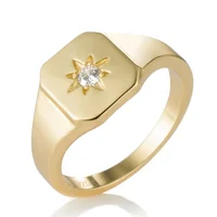 

Wholesale fashion accessory cheap starburst custom signet ring for women