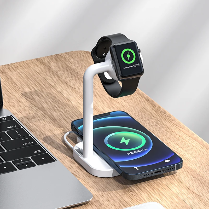 

Portable Smart Phones Cable Power Supplies Mutifunction Watch Ev Isigma Fast Charging Plastic Phone Wireless Charger, Black & white