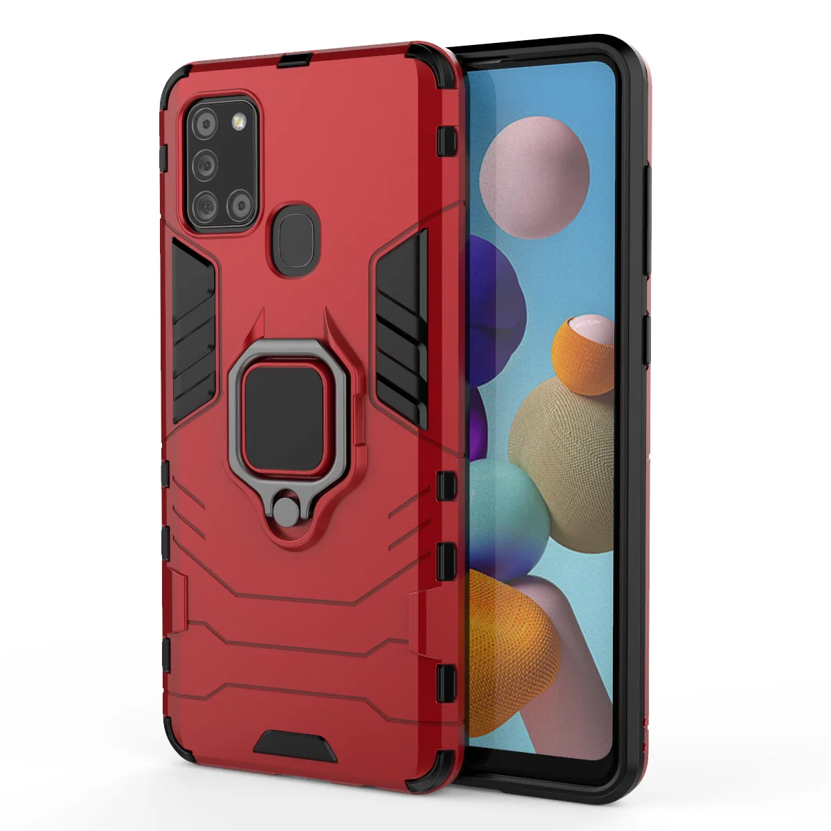 

Shockproof car holder 360 kickstand phone case for samsung A21S