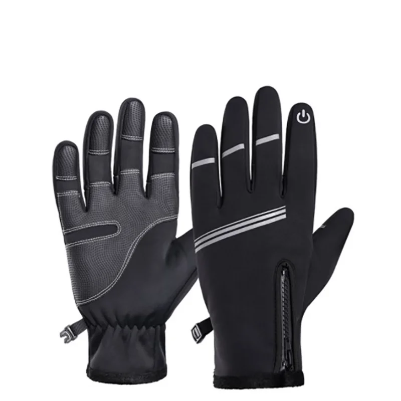 

RTS Winter cycling gloves warmth shock absorption anti-slip men and women outdoor sports touch screen gloves, As pictures or customized