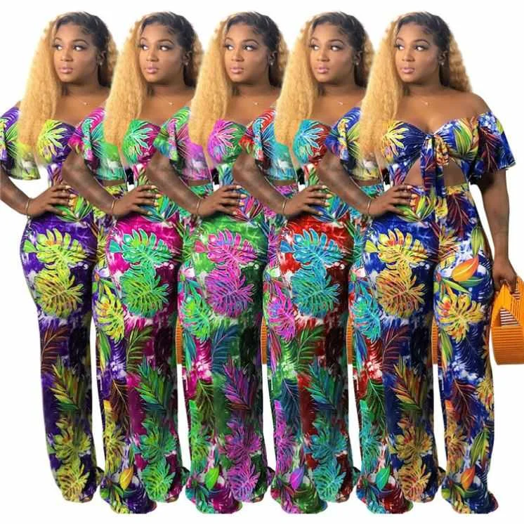 

Over Size 2 Piece Pant Set Women 2 Piece Set Women Crop Top Women Pant Sets