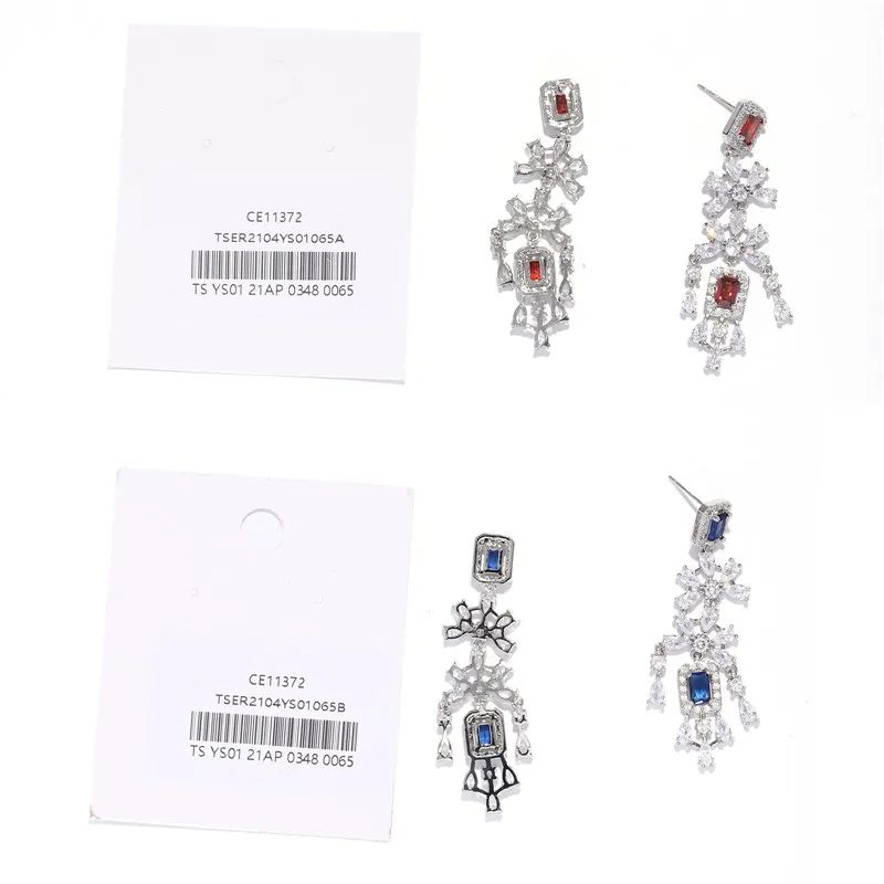 

Earring Earings And Necklace Silv 925 Small Elegent Set Display Round Dangle Crystal Stone Name Hoops Stainless Steel Earrings, As photo