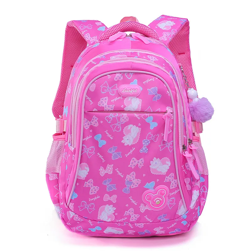 

Factory Wholesale Girls School Backpack Primary School Student Bookbag Multi Compartment Knapsack, 4 colors