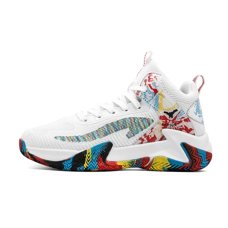 

Unisex Soft Sole Retro Mens Confortable Outsole High Top Basketball Shoes For Men