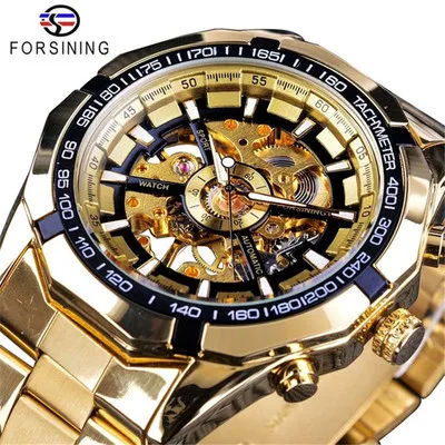 

FORSINING Men Watch High Quality Full Steel Waterproof WristWatches Luxury Automatic Mechanical Relogio Masculino