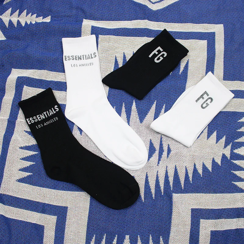 

Custom fear of god sport reflective crew cotton knit running glow in the dark socks, Picture