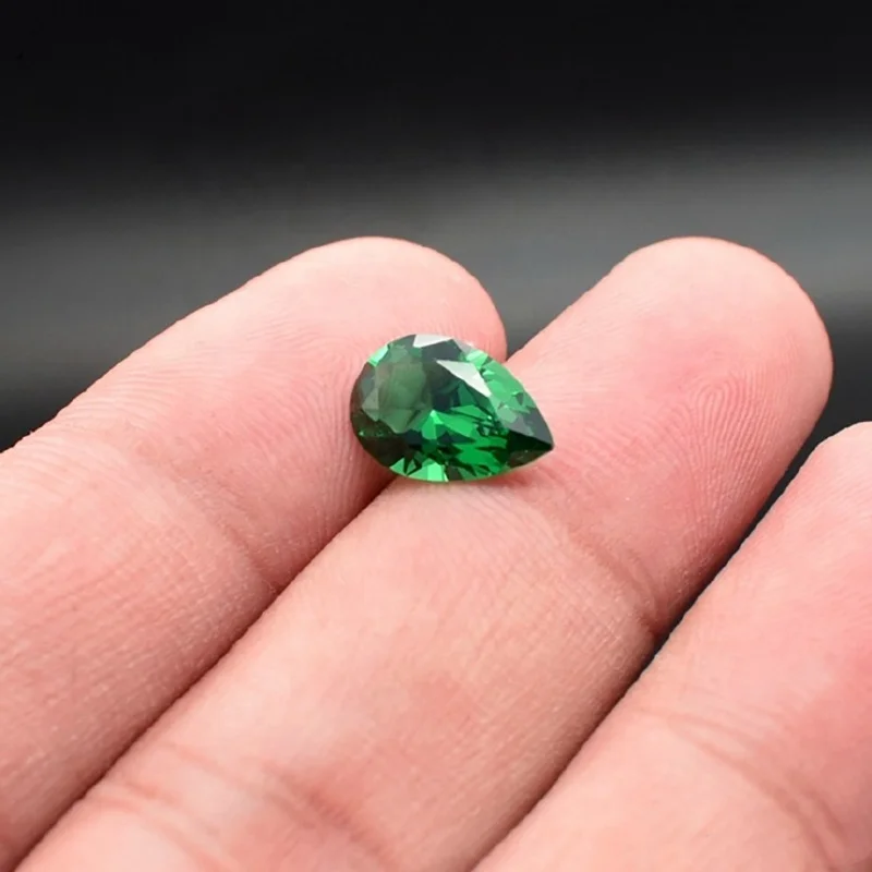 

Best Lab Diamond Wholesale Synthetic Diamonds Price Per Carat Emerald Green Cubic Zircon Pear Gemstone