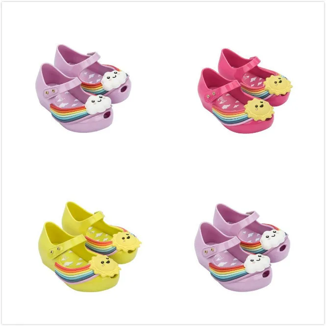 

2021 new children jelly shoes baby summer rainbow fish mouth cartoon beach shoes