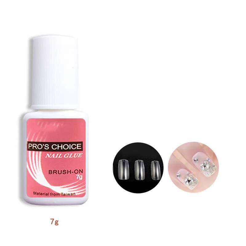 

Custom Logo Artificial Press On Nail Tips Gel Glue Mini 7g Nail Glue For Nails