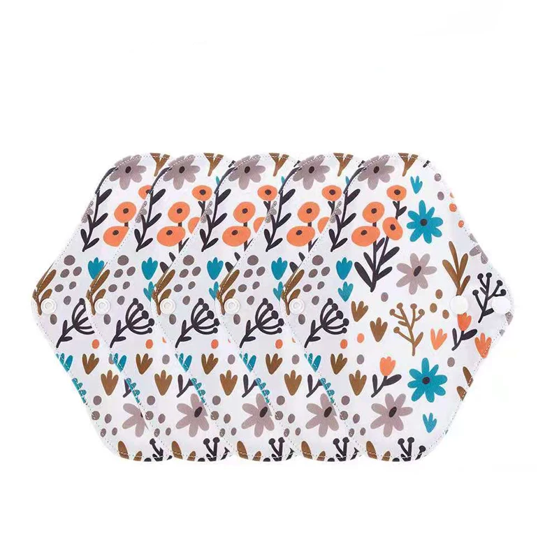 

Reusable organic menstrual pads eco-friendly washable sanitary napkin Pads, Printing colorful
