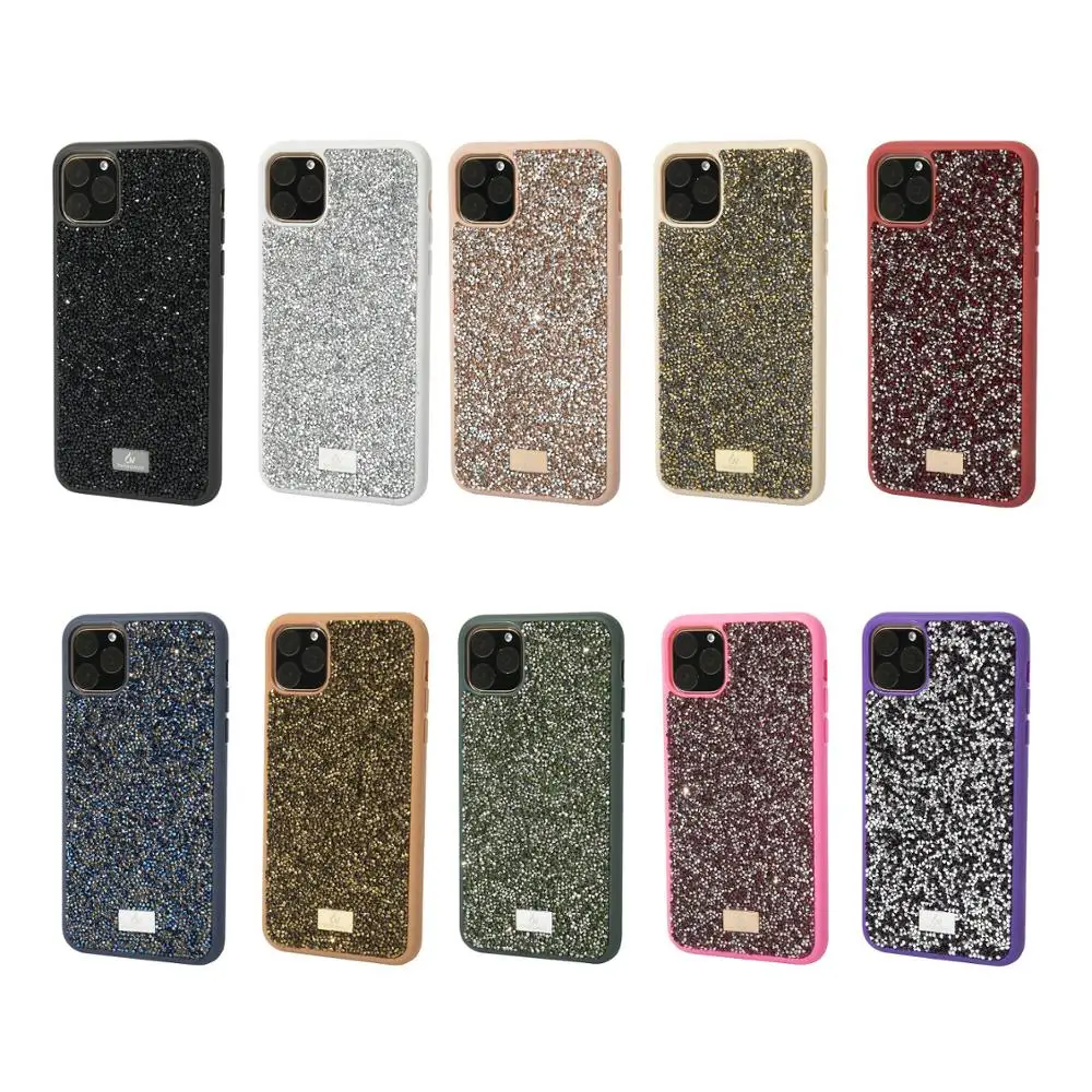 

Hot Selling Fashion Customized Designer Crystal Bling Phone Case For iphone 12 pro max xr 11 TPU Back Cover Cases