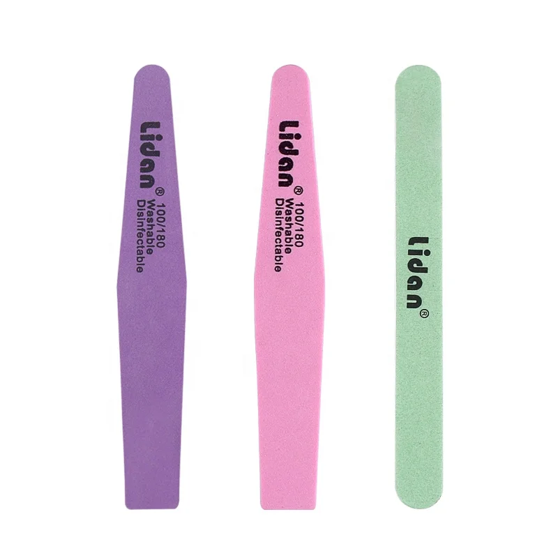 

Lidan Nail Art Tool Set Green Nail Polishing Strip Pink Diamond Sponge Nail File Purple Double-Sided Manicure Tool, Colorful