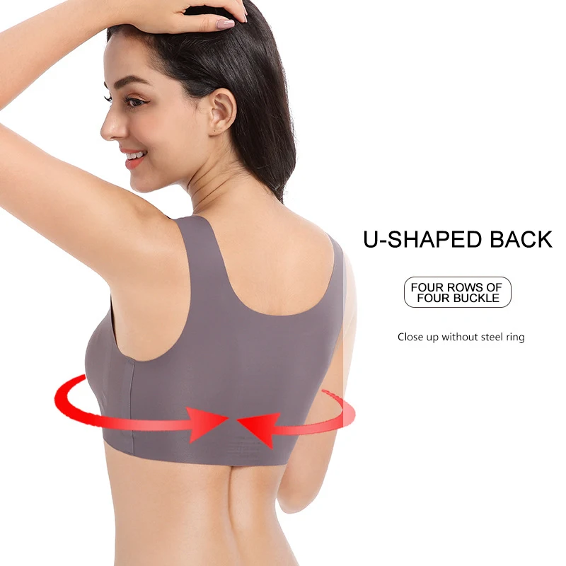 

Ropa Interior De Dama Woman Push Up Seamless Bra Sexy One Piece Underwear Sports Bralette Ultra-Thin Plus Size Femme Brassiere